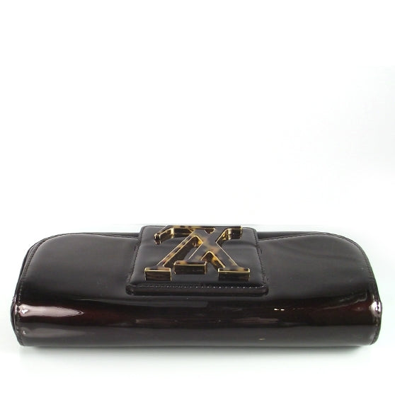 Louis Vuitton Patent Sobe Clutch Amarante 5 of 7