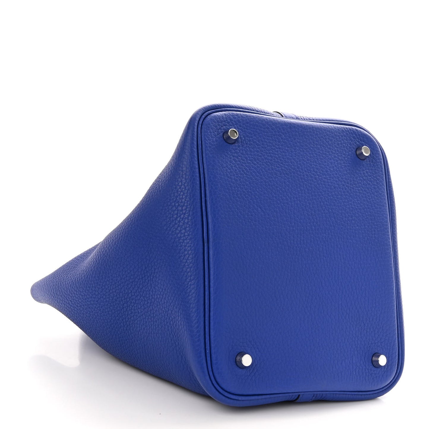 Taurillon Clemence Matte Alligator Picotin Lock Touch 22 MM Bleu Electrique