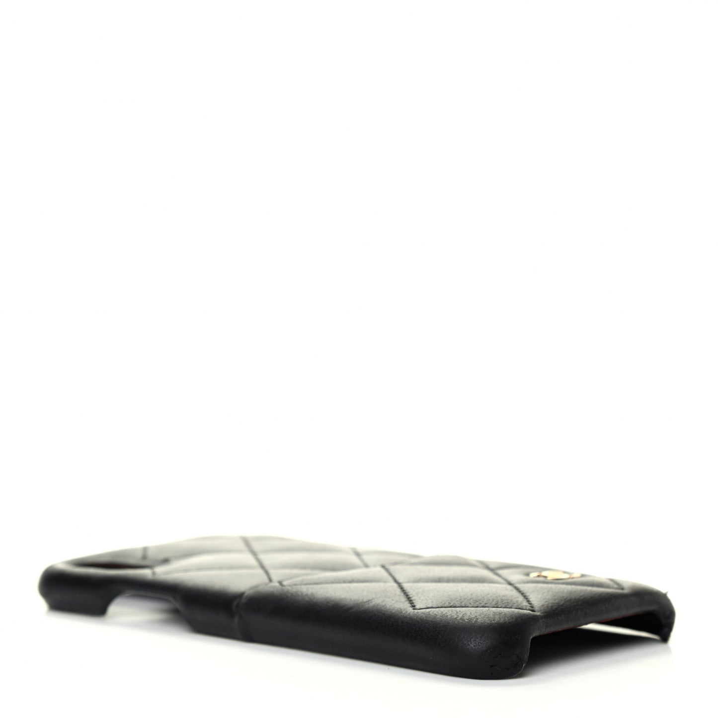Lambskin Quilted iPhone X Case Black