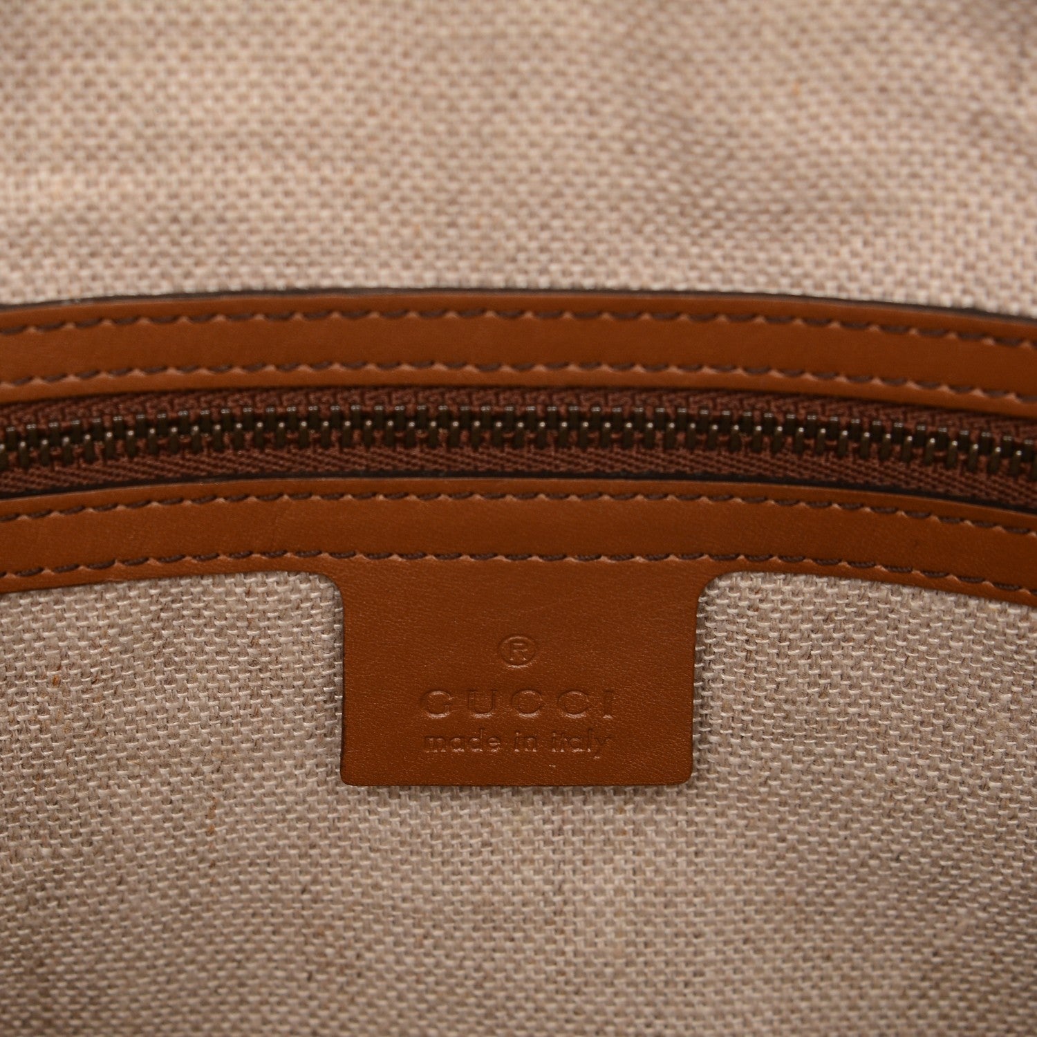 Gucci Monogram Medium Lady Web Boston Bag Beige Cuir 7 of 8