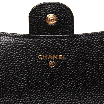 Chanel Caviar Quilted Large Gusset Flap Wallet Black 8 of 14