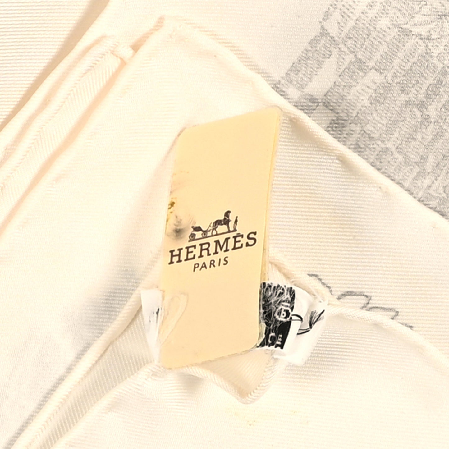 Silk Le Jardin de Leila Scarf 90 White Black Anthracite