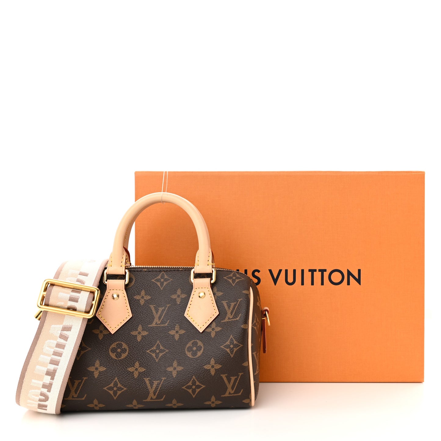 Monogram Speedy Bandouliere 20 Beige
