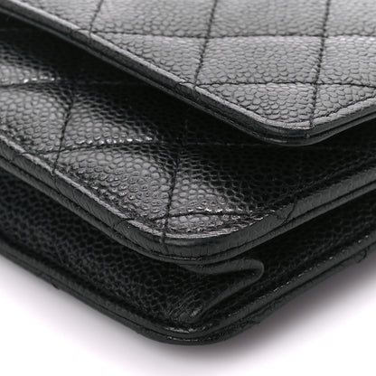 Chanel Caviar Quilted Wallet on Chain WOC Black 10 of 11