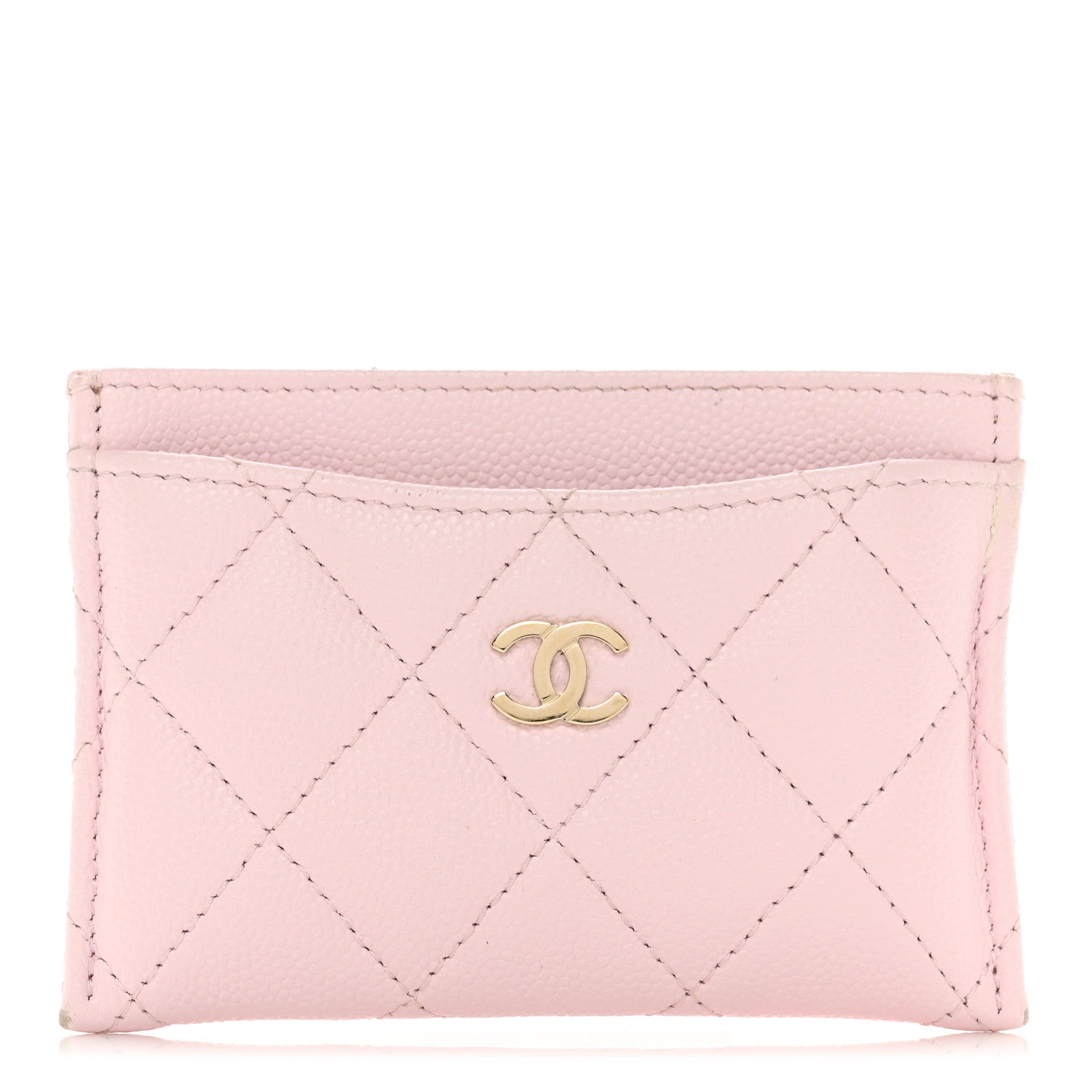 Chanel Caviar Quilted Card Holder Light Pink 1 of 10
