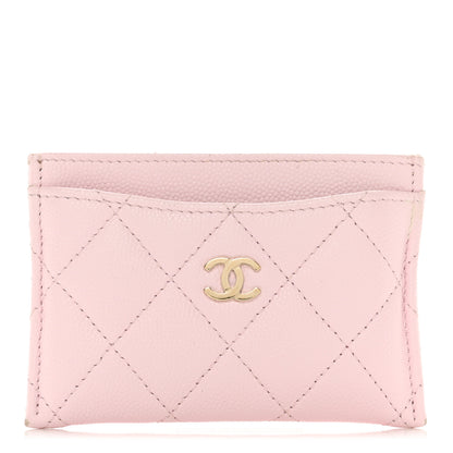Chanel Caviar Quilted Card Holder Light Pink 1 of 10