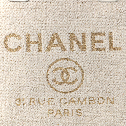 Chanel Lurex Boucle Medium Deauville Tote White 10 of 10