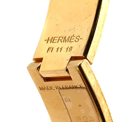 Hermes Matte Enamel Narrow Clic Clac HH Bracelet GM White 5 of 5