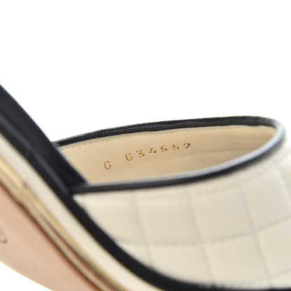 Chanel Lambskin Quilted CC Sandal 40 Ivory 10 of 11