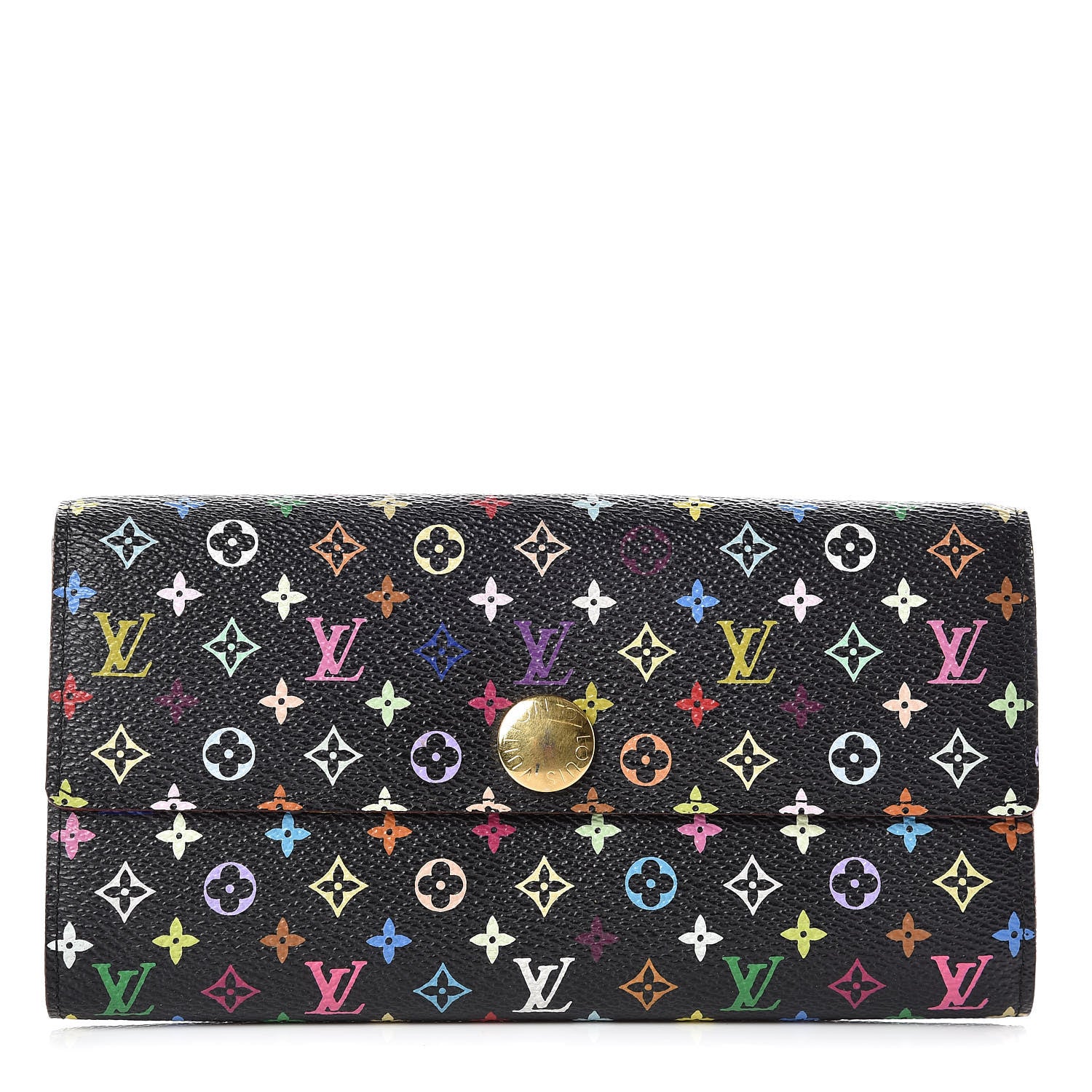 Louis Vuitton Monogram Multicolor Sarah Wallet Black Grenade 1 of 13