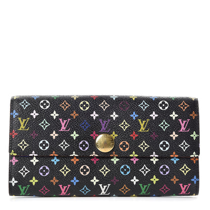 Louis Vuitton Monogram Multicolor Sarah Wallet Black Grenade 1 of 13