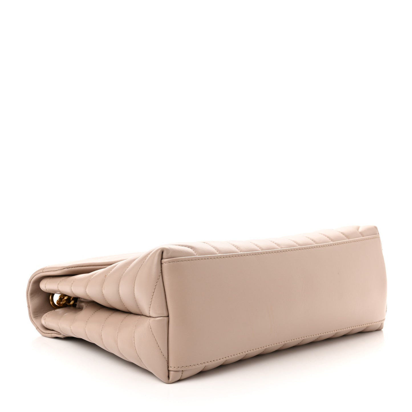 Calfskin Y Quilted Monogram Medium Loulou Chain Satchel Light Natural