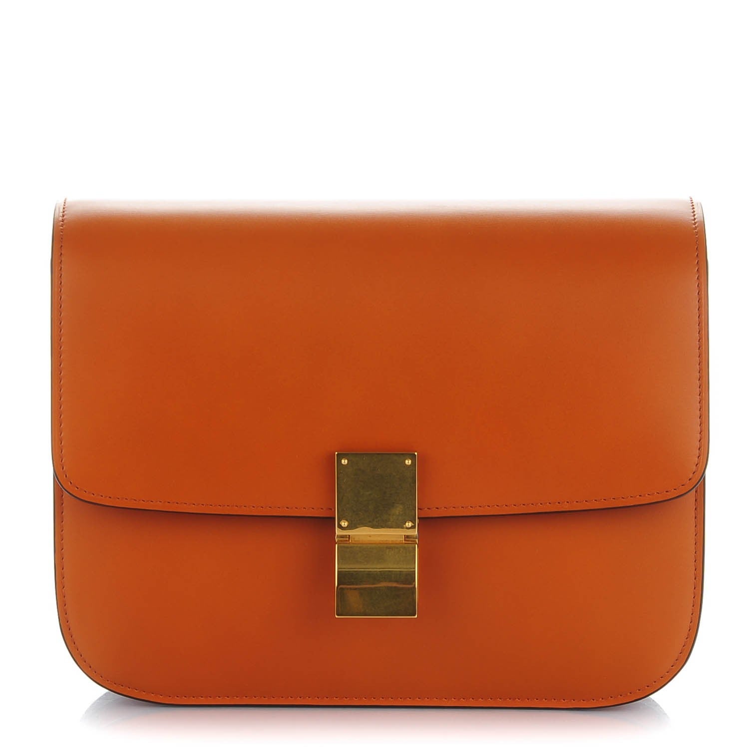 Celine Box Calfskin Medium Classic Box Flap Bag Tawny 1 of 8