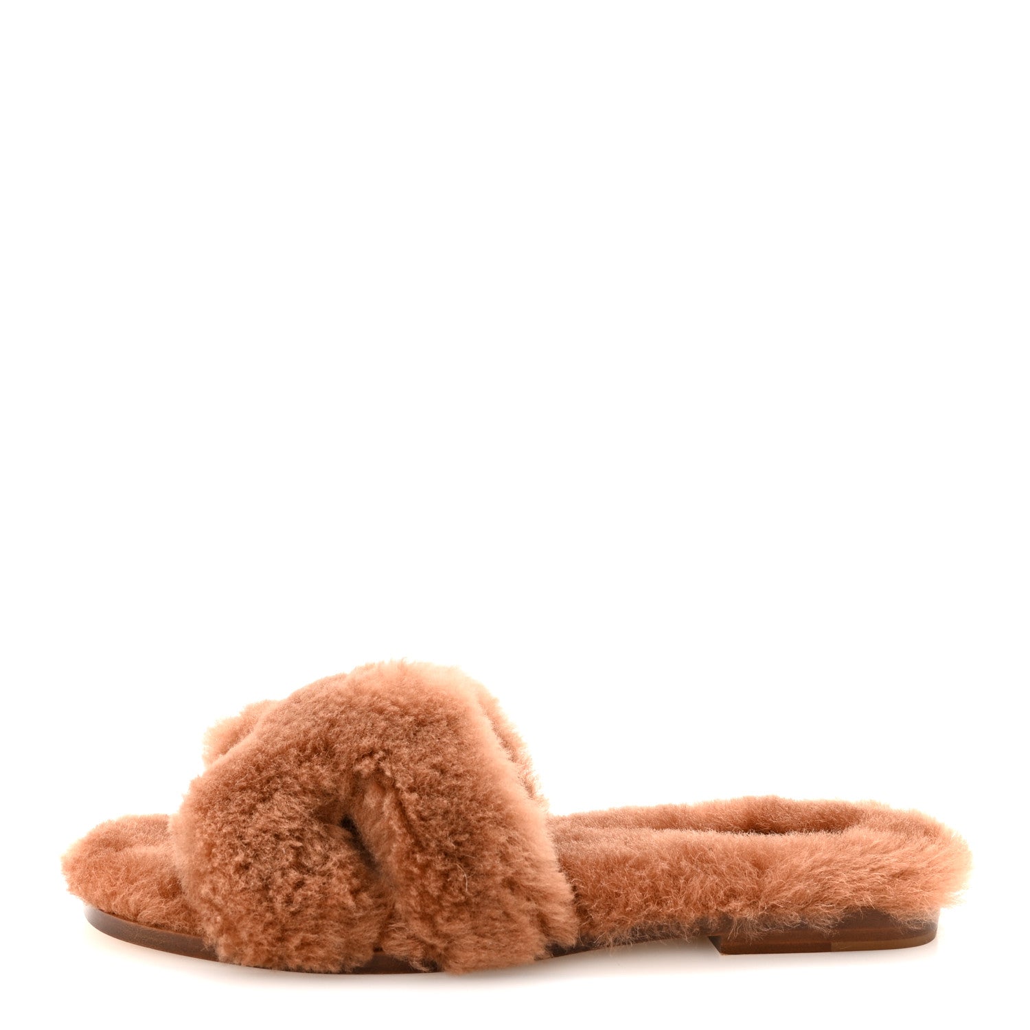 Hermes Woolskin Oran Sandals 37 Naturel 1 of 8