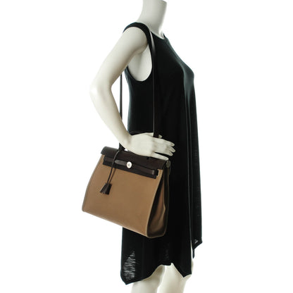 Hermes Vache Hunter Toile Herbag Zip 31 PM Etoupe Ebene 2 of 12