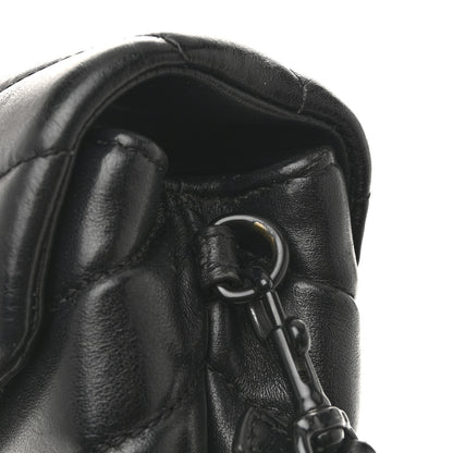 Saint Laurent Calfskin Y Quilted Monogram Monochrome Toy Loulou Crossbody Bag Black 12 of 16