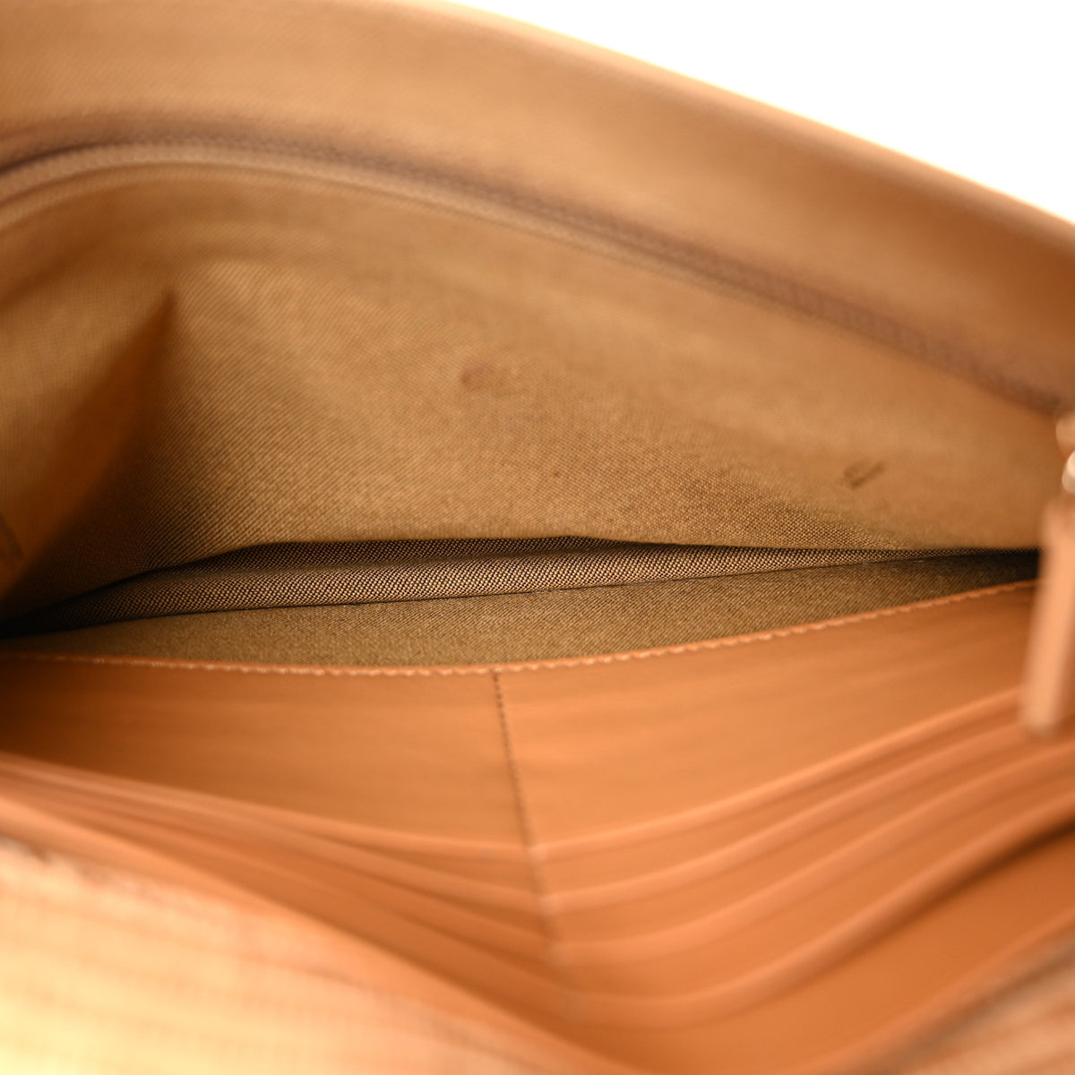 Calfskin Lizard Embossed Wallet on Chain Beige