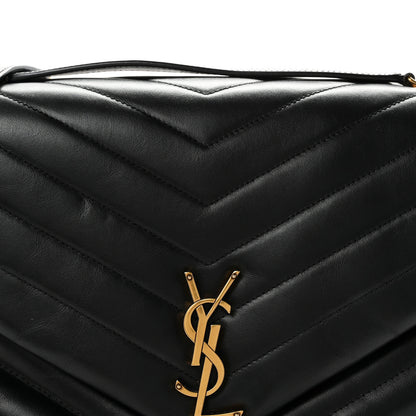 Saint Laurent Calfskin Y Quilted Monogram Large Loulou Chain Satchel Black 8 of 10