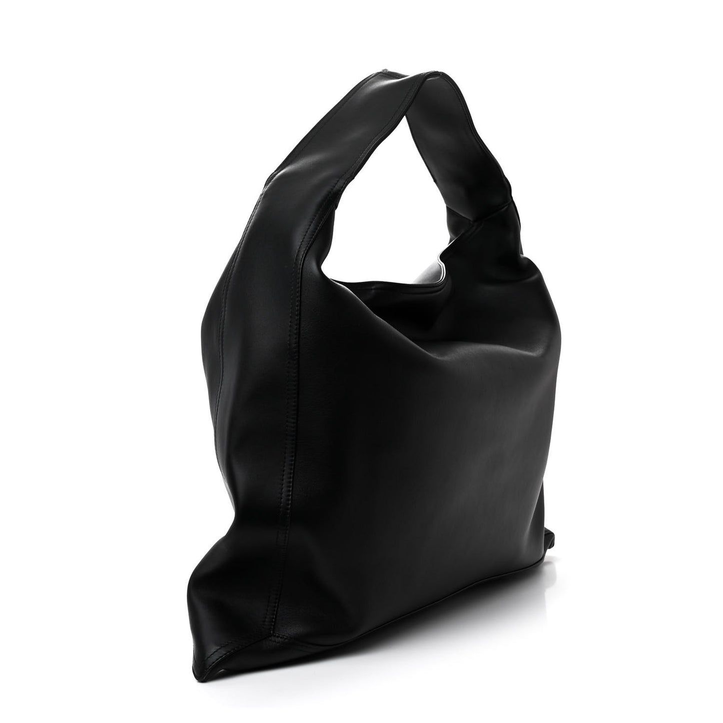 Silky Calfskin Large Hop Black