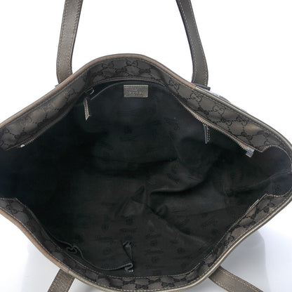 Gucci Imprime Monogram Medium Zippered Shopping Tote Pewter 5 of 13