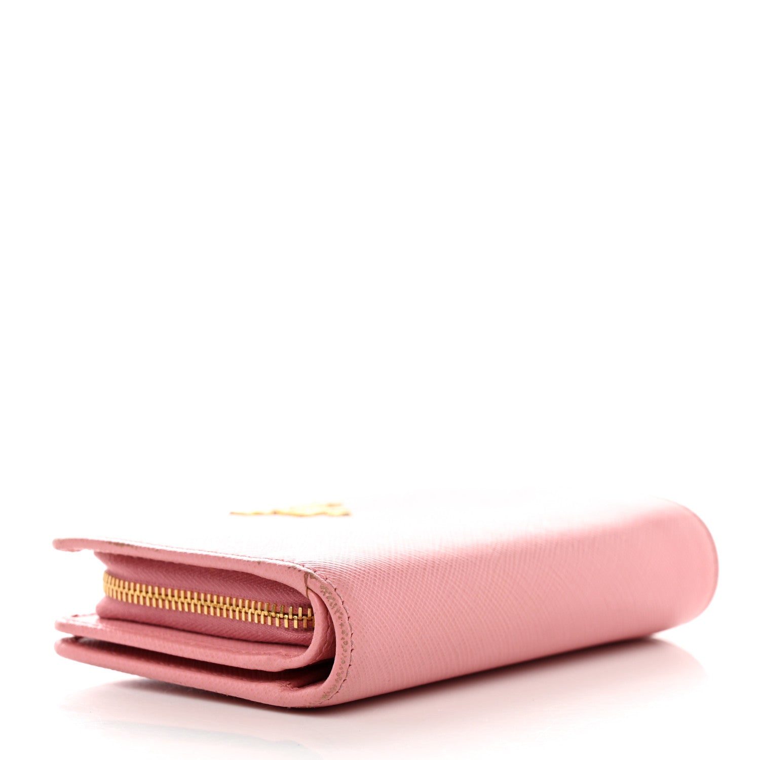 Prada Saffiano Metal Compact Wallet Peonia Petalo 4 of 11