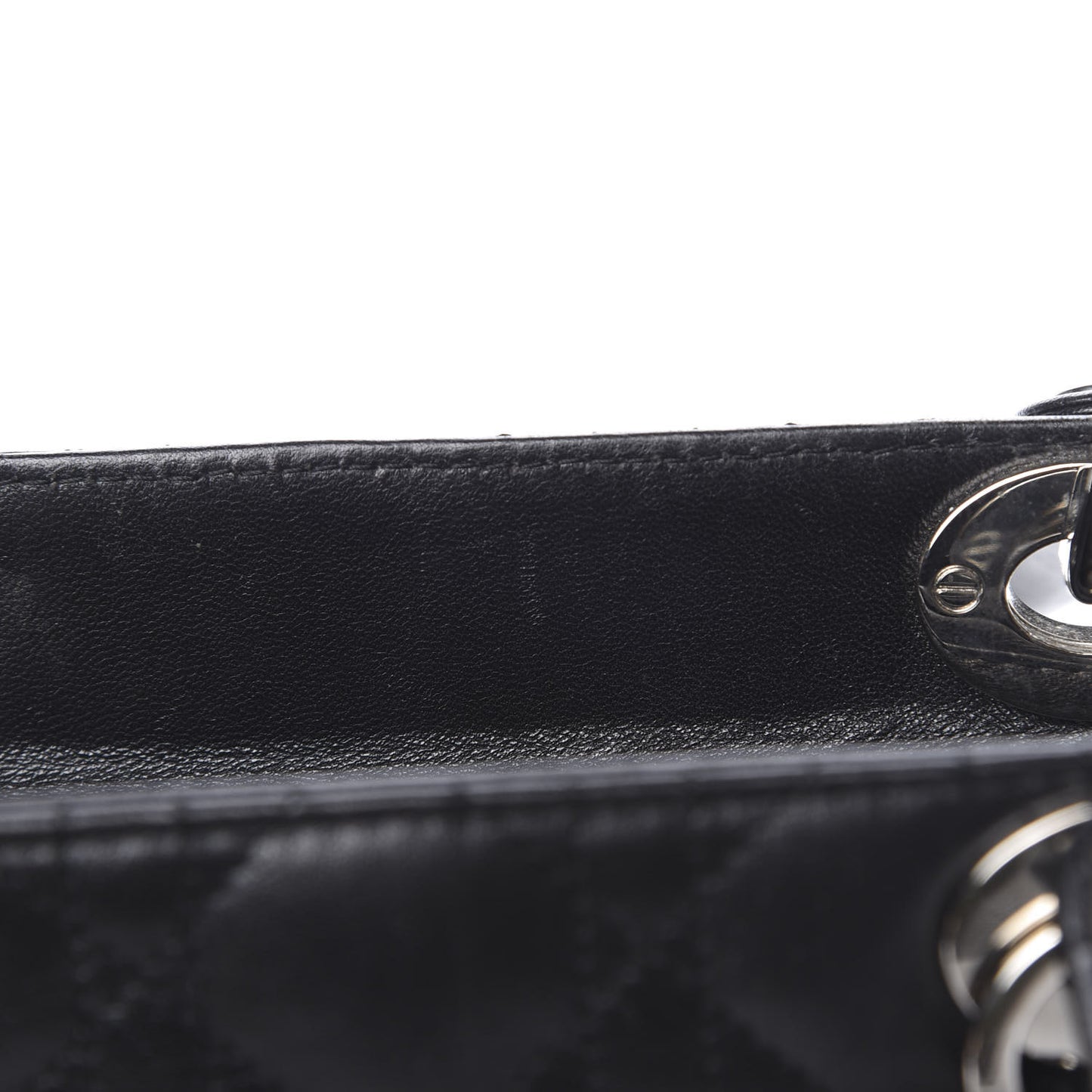 Lambskin Cannage Large Lady Dior Black