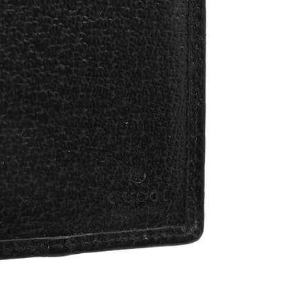 Gucci Canvas Monogram Jumbo GG Textured Dollar Calfskin Card Case Black 6 of 7