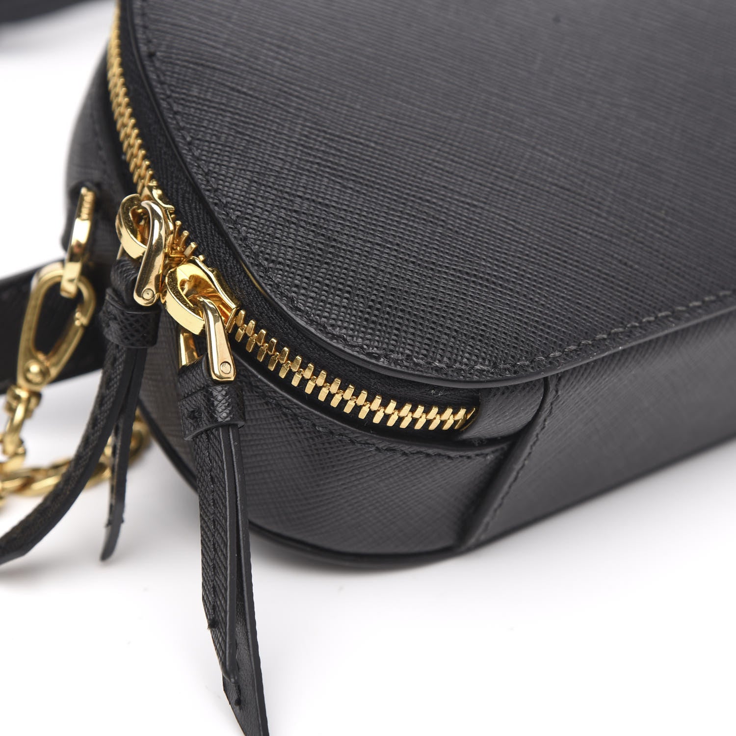 Prada Saffiano Lux Odette Belt Bag Black 7 of 9