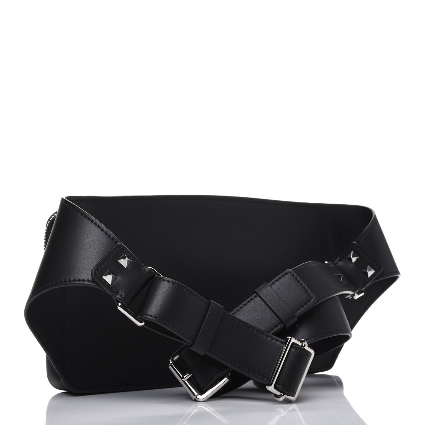 Calfskin VLTN Belt Bag Black Red