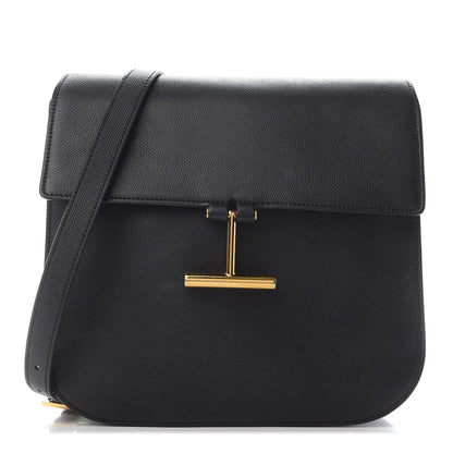 Tom Ford Calfskin Large T Clasp Tara Crossbody Bag Black 1 of 8