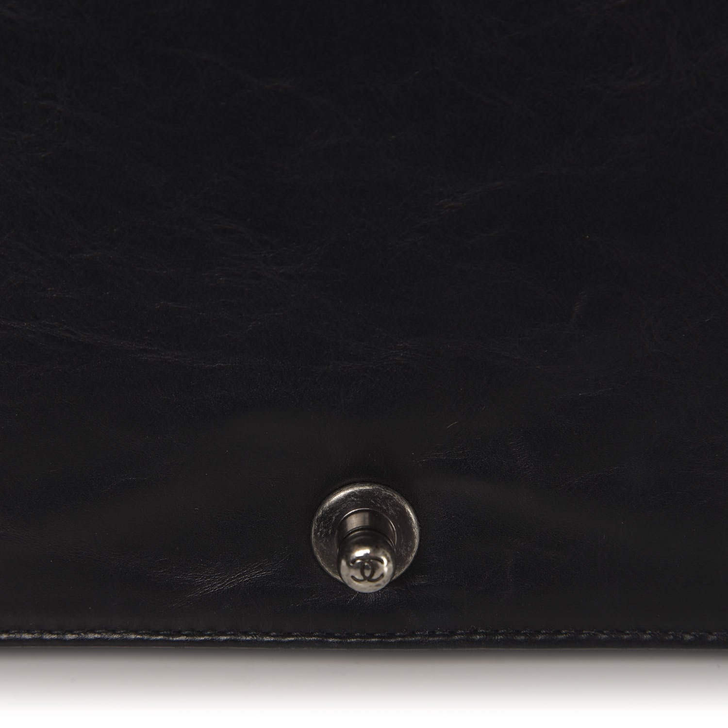 Chanel Calfskin Embossed Stitch Large Boy Flap Black 8 of 12