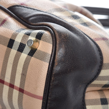 Burberry Haymarket Check Medium Heathcliff Tote Chocolate 18 of 23