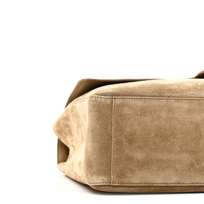 Chanel Suede Calfskin Souplissimo Maxi Flap Dark Beige 9 of 11