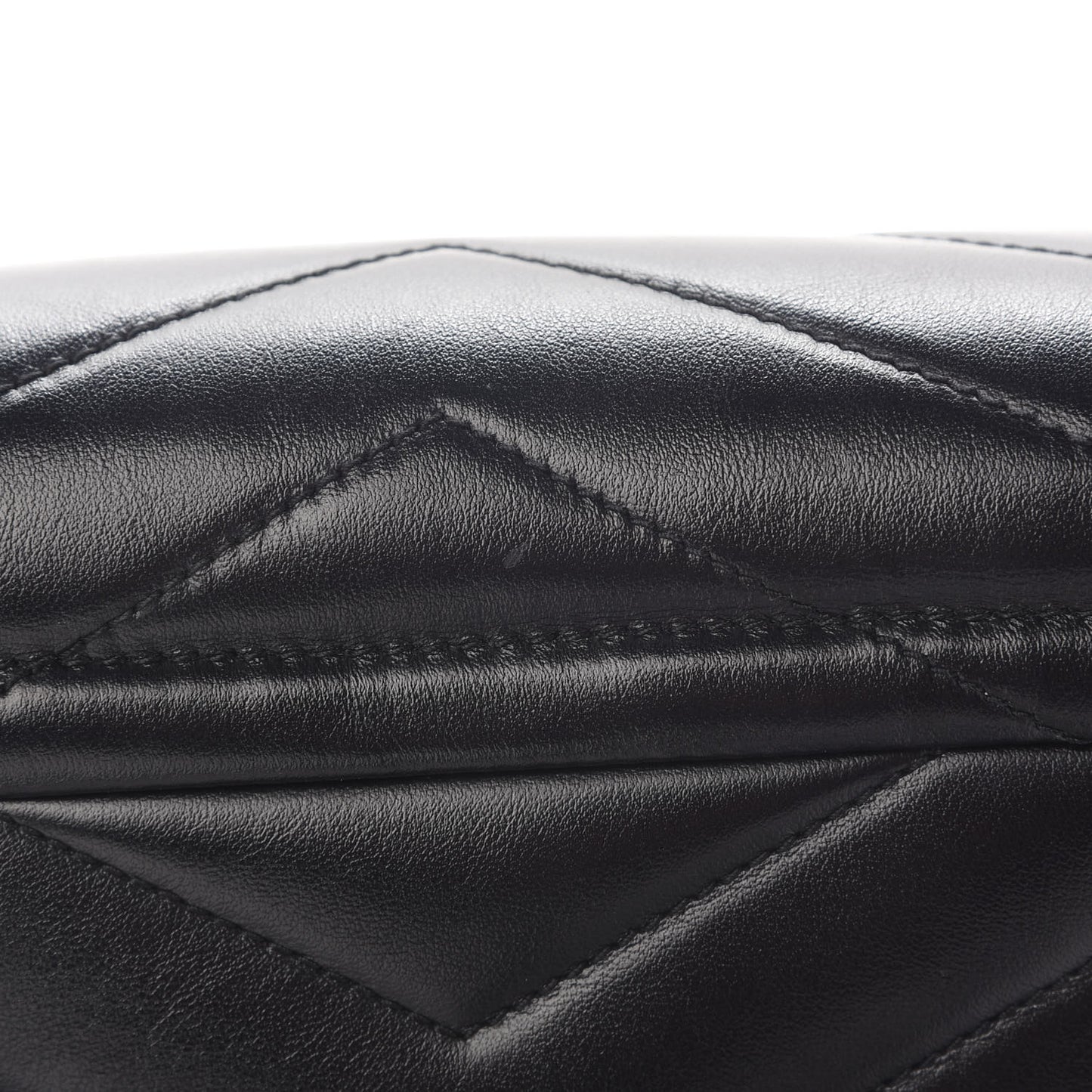 Calfskin Y Quilted Monogram Toy Loulou Crossbody Bag Black