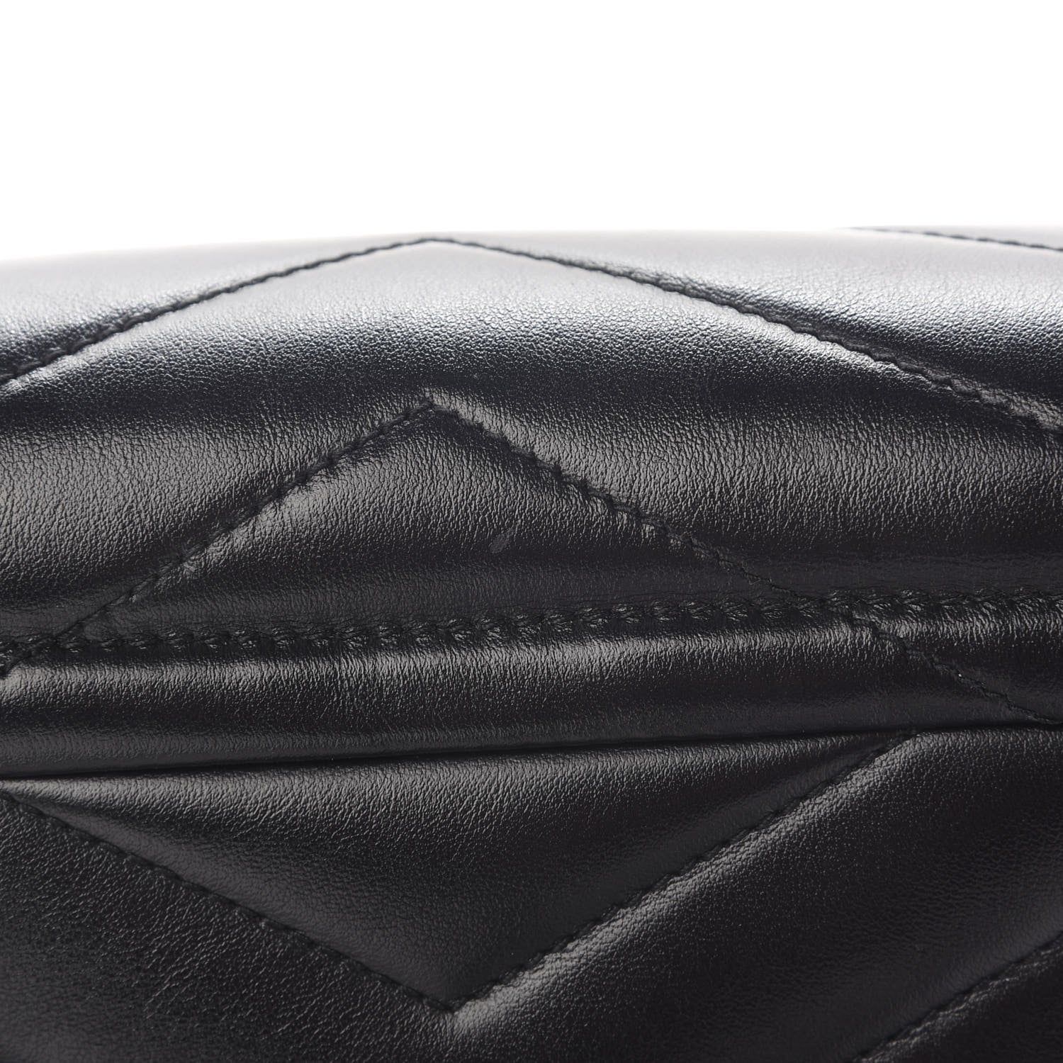 Saint Laurent Calfskin Y Quilted Monogram Toy Loulou Crossbody Bag Black 9 of 9
