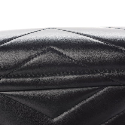 Saint Laurent Calfskin Y Quilted Monogram Toy Loulou Crossbody Bag Black 9 of 9