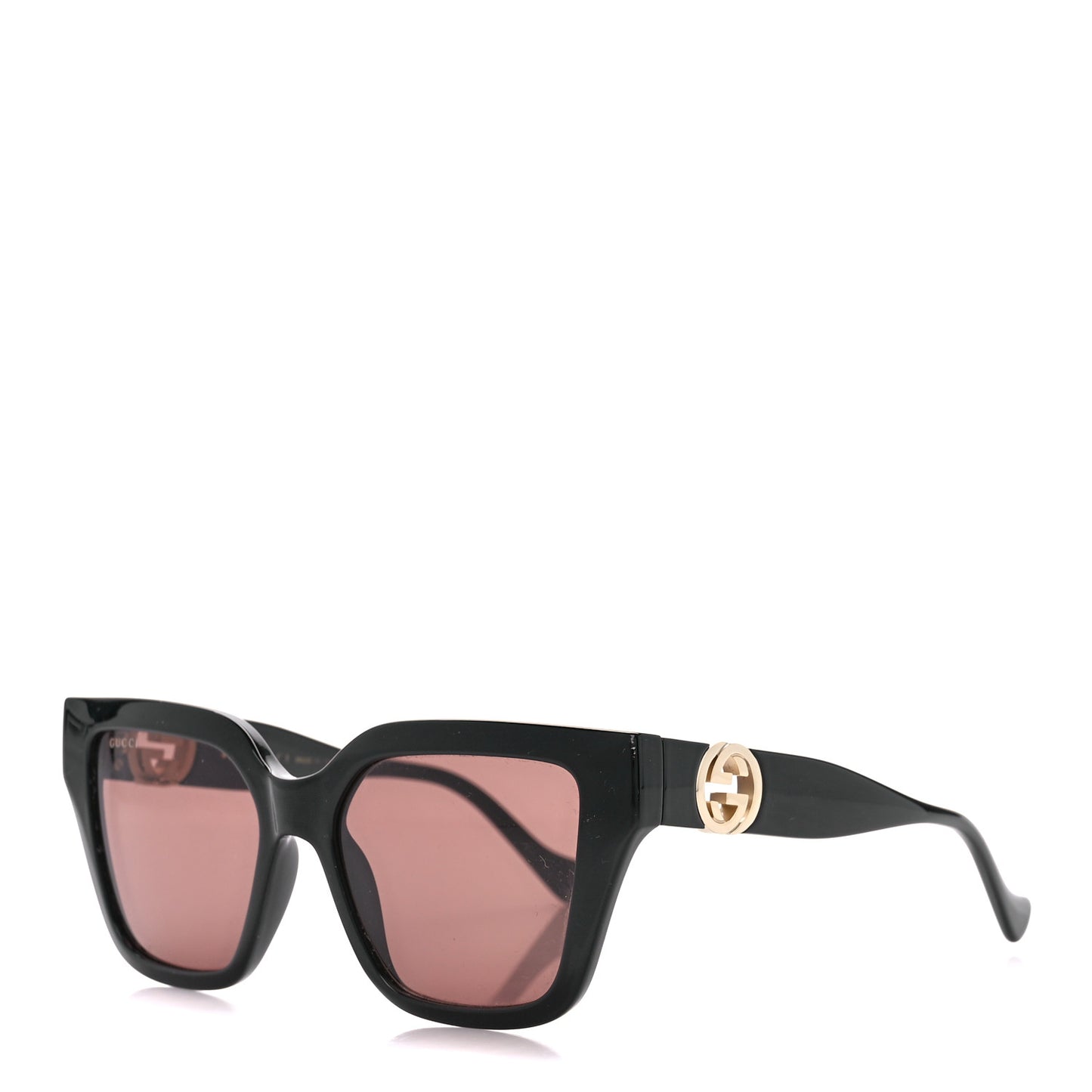 Acetate Square Frame Chain Sunglasses GG1023S Black