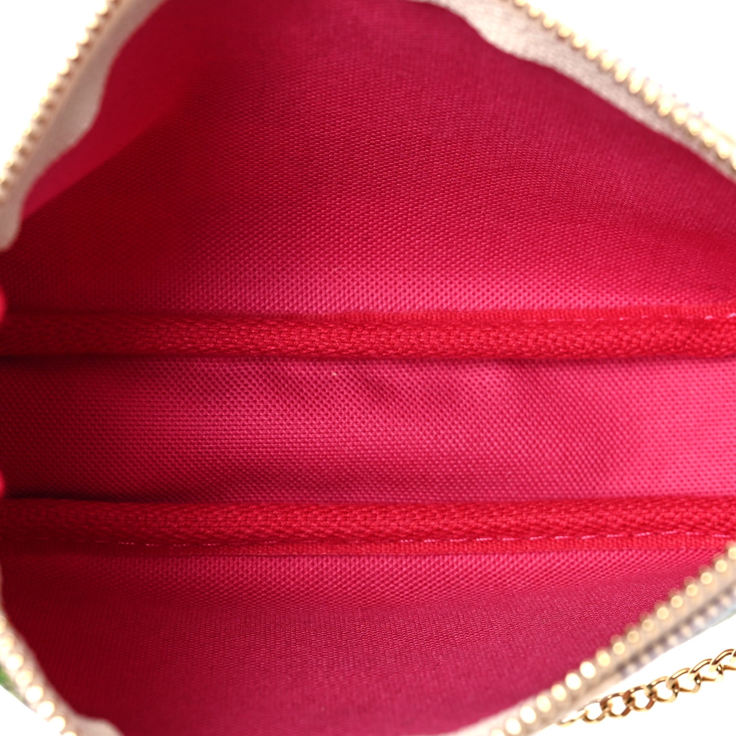Louis Vuitton Damier Azur 2021 Christmas Animation Hollywood Mini Pochette Accessories Fuchsia 4 of 7
