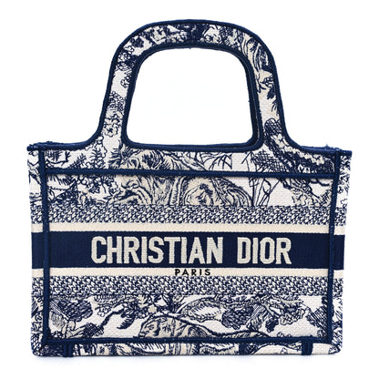 Christian Dior Canvas Embroidered Mini Toile De Jouy Book Tote  Blue 1 of 12
