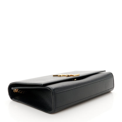 Saint Laurent Grain De Poudre Medium Classic Monogram Kate Satchel Black 4 of 12
