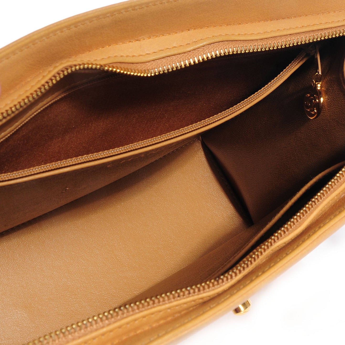 Calfskin Frame Handbag Beige