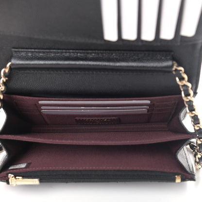 Chanel Caviar Quilted Mini Wallet On Chain WOC Black 4 of 4