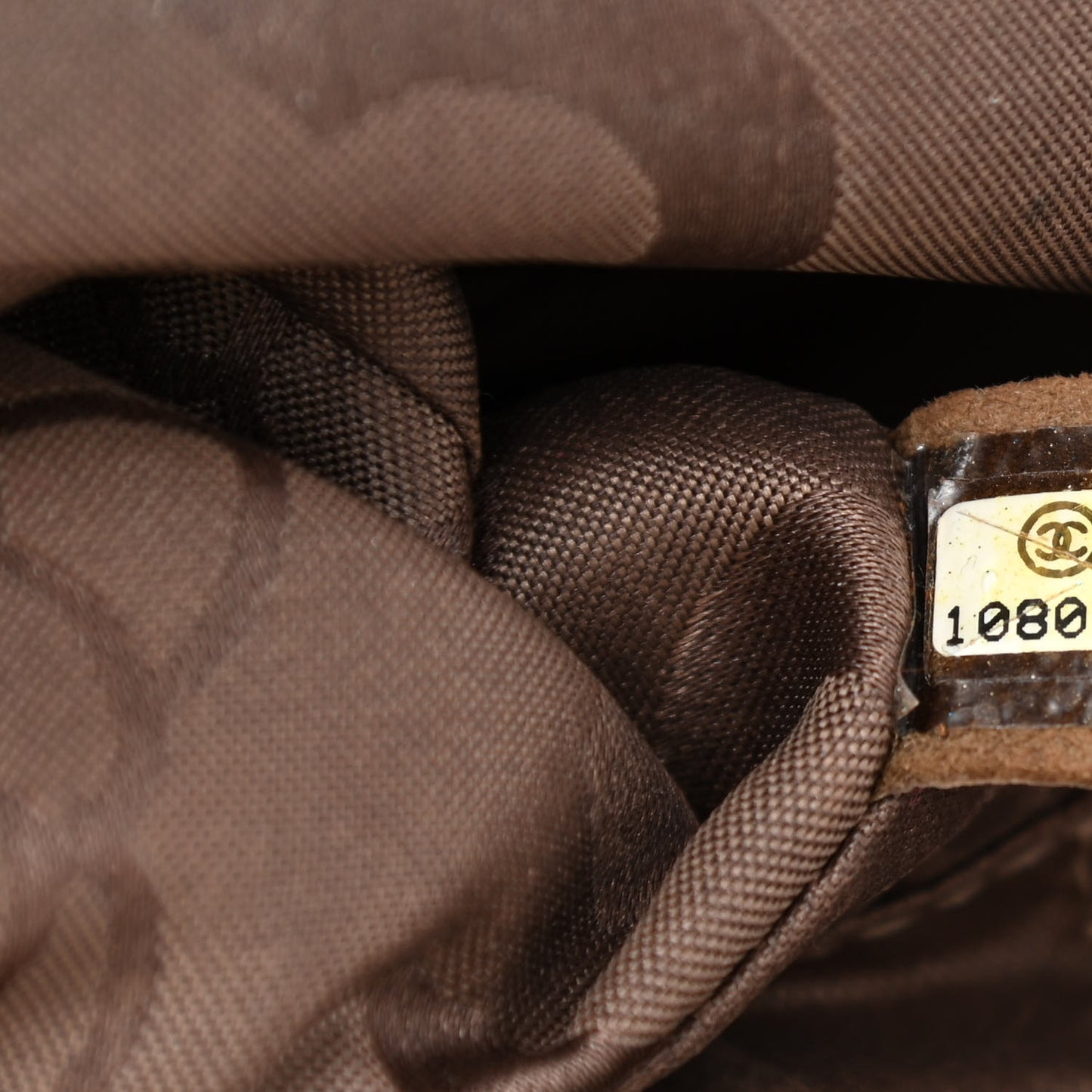 Lambskin Vertical Quilted Medium Single Flap Brown