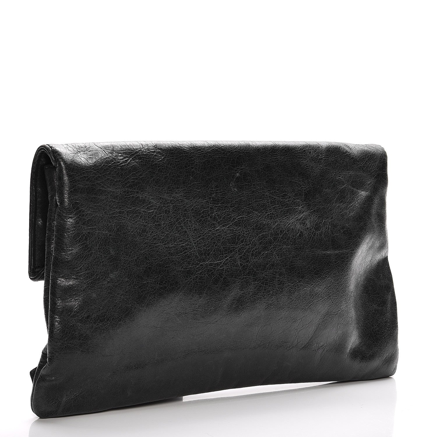 Balenciaga Agneau Giant 21 Silver Hardware Envelope Clutch Black 3 of 8