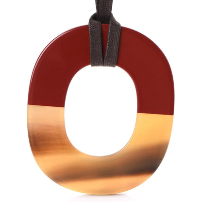 Hermes Buffalo Horn Isthme Pendant Necklace 4 of 7