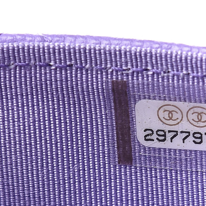 Chanel Caviar Quilted Flap Card Holder Wallet Purple 7 of 7