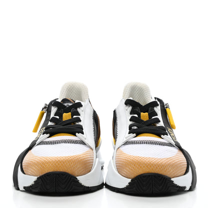 Fendi Nylon Suede Transparent Womens Fendi Flow Low Top Sneakers 35 Black Limone Tobacco 2 of 8