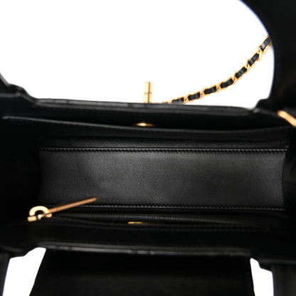 Chanel Shiny Aged Calfskin Quilted Nano Kelly Shopper Black 5 of 11