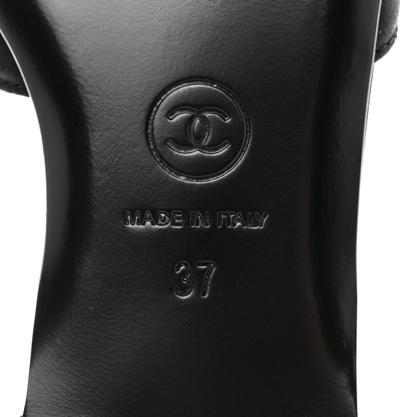 Satin Diamante CC Flats 37 Black