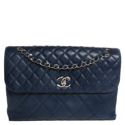 Chanel Calfskin Quilted In The Business Flap Dark Blue 1 of 9